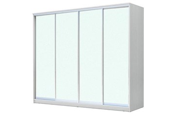 Шкаф 4-х дверный ХИТ 22-4-24/2-8888, с матовым стеклом, Белый в Ишиме