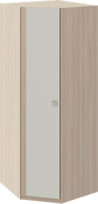 Распашной угловой шкаф Глэдис М21 (Шимо светлый/Белый текстурный) в Тобольске