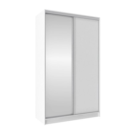 Шкаф 1350 Домашний Зеркало/ЛДСП, Белый в Тюмени - изображение