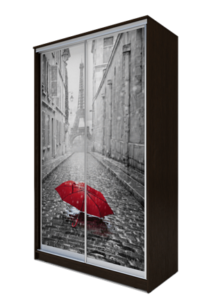 Шкаф 2-х дверный 2300х1200х620, Париж, зонтик ХИТ 23-12-77-02 Венге Аруба в Тюмени - изображение