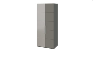 Шкаф Наоми с 1 зеркальной левой дверью, цвет Фон серый, Джут СМ-208.07.04 L в Тюмени