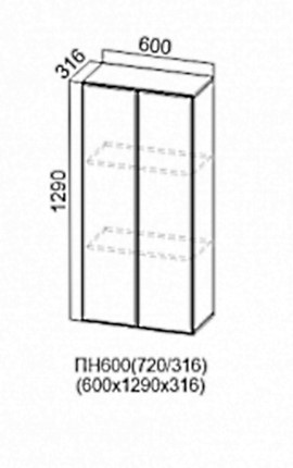 Пенал надстройка Модерн ПН600/720 (296) в Тюмени - изображение