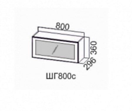 Шкаф навесной Модерн шг800c/360 в Тюмени - изображение