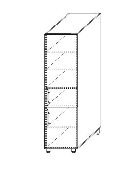 Шкаф настенный Мыло, хозяйственный 2070*500*525 мм, ШХ 500 в Заводоуковске - изображение