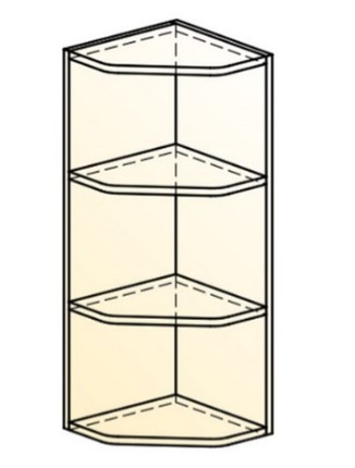 Шкаф навесной концевой L300 H720 Кухня в Тюмени - изображение