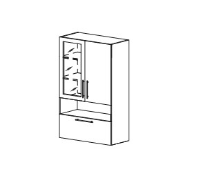 Кухонный шкаф Мыло, настенный хозяйственный двухдверный 1320*600*350, ШНХ 600*1320 в Тюмени
