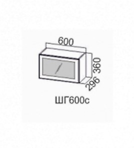 Шкаф кухонный Волна, ШГ600с/360 в Тюмени - предосмотр