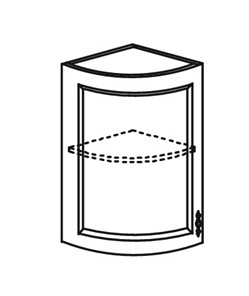 Шкаф на кухню Веста настенный однодверный с гнутой дверью 718*310*320мм в Тюмени - предосмотр