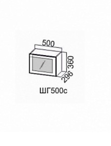 Шкаф кухонный Грейвуд, ШГ500c/360, дуб кремовый матовый в Тюмени - предосмотр
