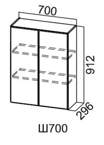 Шкаф кухонный Модус, Ш700/912, галифакс в Тюмени