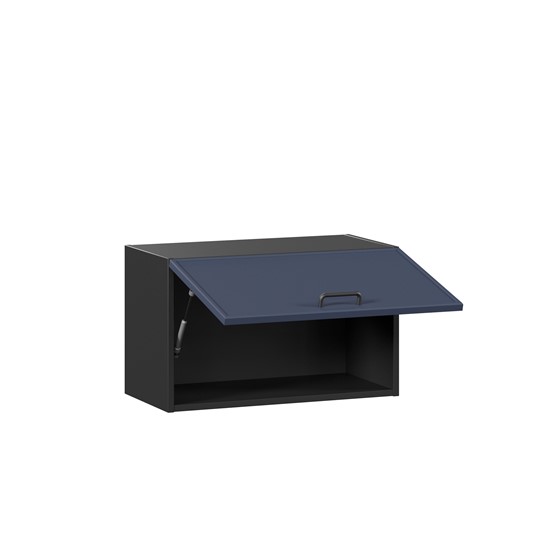 Горизонтальный настенный шкаф 600 Индиго ЛД 298.710.000.161, Чёрный/Тёмно-синий в Заводоуковске - изображение 1