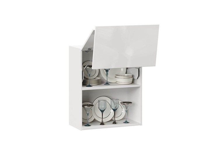 Шкаф кухонный горизонтальный 600 Шервуд, ЛД 281.970.000.173, белый/белый глянец в Тюмени - изображение 1