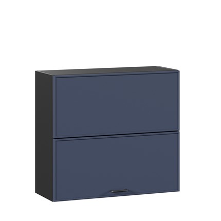 Навесной горизонтальный шкаф 800 Индиго ЛД 298.980.000.168, Чёрный/Тёмно-синий в Тюмени - изображение