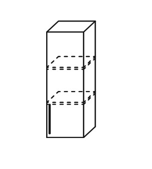 Шкаф кухонный Мыло, настенный однодверный с полкой 918*400*320, ШН 400/918 в Тюмени - изображение
