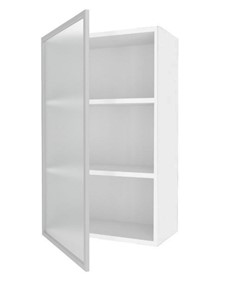 Кухонный шкаф высокий 600, Шервуд, со стеклом левый, ЛД 281.451.000.126, белый/серый в Тюмени - предосмотр 1