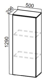 Шкаф-надстройка Стайл, ПН500(720/296), МДФ в Тюмени