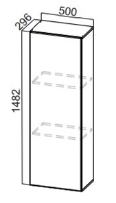Шкаф-надстройка Стайл, ПН500(912/296), МДФ в Ишиме