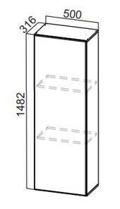 Кухонный пенал-надстройка Стайл, ПН500(912/316), МДФ в Ишиме