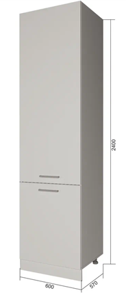 Кухонный шкаф-пенал П9 1, Белое гладкое Ламарти/Белый в Тюмени - изображение