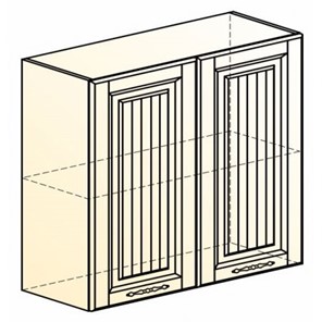 Навесной кухонный шкаф Бавария L800 H720 (2 дв. гл.) в Заводоуковске - предосмотр