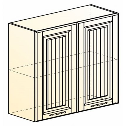 Навесной кухонный шкаф Бавария L800 H720 (2 дв. гл.) в Заводоуковске - изображение