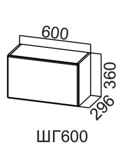 Кухонный шкаф Бостон ШГ6000/360, корпус белый, фасад МДФ белый глянец в Тюмени