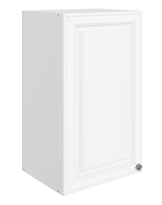Настенный шкаф Мишель L400 H720 (1 дв. гл.) эмаль (белый/белый) в Заводоуковске