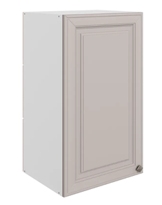Шкаф навесной Мишель L400 H720 (1 дв. гл.) эмаль (белый/кофейный) в Тюмени - предосмотр