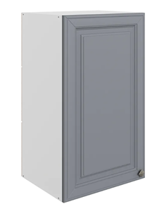 Шкаф на кухню Мишель L400 H720 (1 дв. гл.) эмаль (белый/серый) в Тюмени - предосмотр
