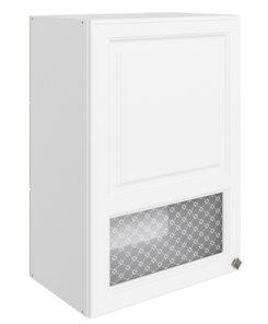 Навесной кухонный шкаф Мишель L500 H720 (1 дв. окош.) эмаль (белый/белый) в Тюмени