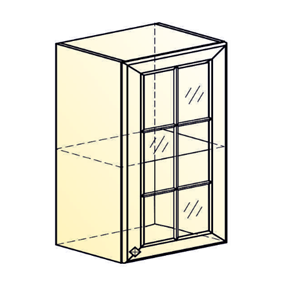 Кухонный шкаф Мишель L500 H720 (1 дв. реш.) эмаль (белый/белый) в Тюмени - предосмотр 1