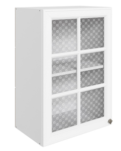 Кухонный шкаф Мишель L500 H720 (1 дв. реш.) эмаль (белый/белый) в Тюмени - предосмотр