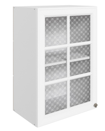 Кухонный шкаф Мишель L500 H720 (1 дв. реш.) эмаль (белый/белый) в Заводоуковске - изображение
