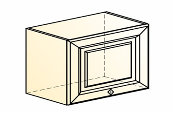Шкаф на кухню Мишель L500 Н360 (1 дв. гл.) эмаль (белый/белый) в Тюмени - предосмотр 1