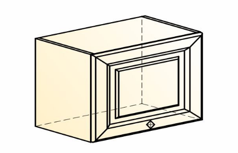 Шкаф на кухню Мишель L500 Н360 (1 дв. гл.) эмаль (белый/белый) в Заводоуковске - изображение 1