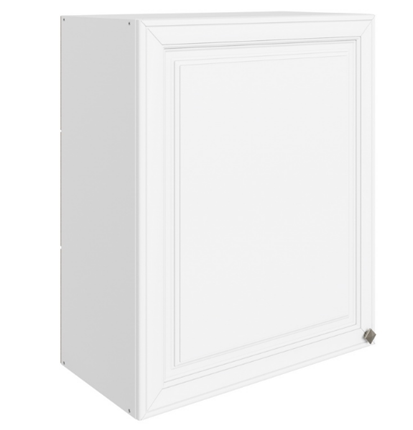 Шкаф кухонный Мишель L600 H720 (1 дв. гл.) эмаль (белый/белый) в Тюмени - изображение