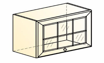 Кухонный шкаф Мишель L600 Н360 (1 дв. реш.) эмаль (белый/белый) в Тюмени - предосмотр 1