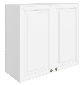 Кухонный шкаф Мишель L800 H720 (2 дв. гл.) эмаль (белый/белый) в Тюмени