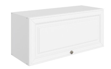 Шкаф навесной Мишель L800 Н360 (1 дв. гл.) эмаль (белый/белый) в Заводоуковске - предосмотр