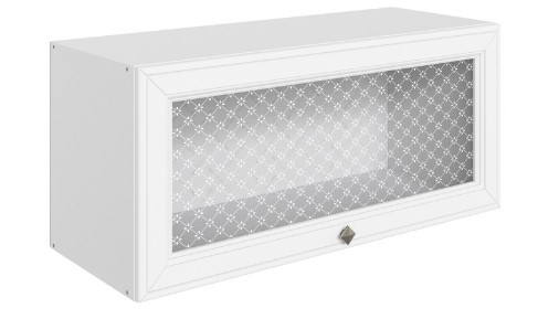 Настенный шкаф Мишель L800 Н360 (1 дв. рам.) эмаль (белый/белый) в Заводоуковске - изображение