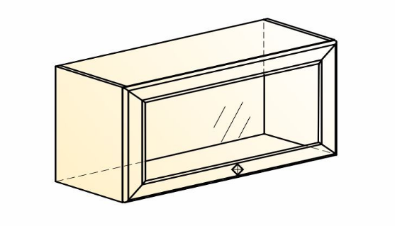 Настенный шкаф Мишель L800 Н360 (1 дв. рам.) эмаль (белый/белый) в Тюмени - изображение 1