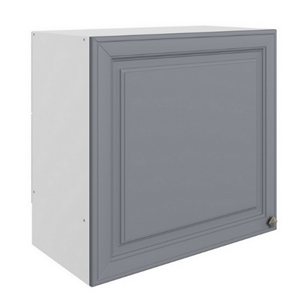 Шкаф навесной Мишель под вытяжку L600 H566 (1 дв. гл.) эмаль (белый/серый) в Заводоуковске