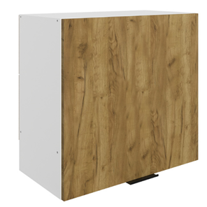 Навесной кухонный шкаф Стоун L600 Н566 (1 дв. гл.) (белый/акация светлая) в Тюмени - предосмотр