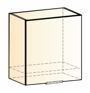 Шкаф навесной под вытяжку Стоун L600 Н566 (1 дв. гл.) (белый/лайт грей софттач) в Заводоуковске - предосмотр 1