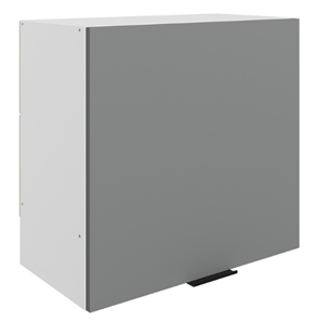 Навесной кухонный шкаф Стоун L600 Н566 (1 дв. гл.) (белый/оникс софттач) в Ишиме