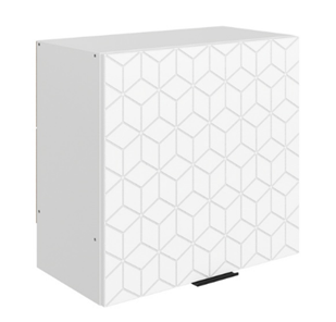 Шкаф кухонный Стоун L600 Н566 (1 дв. гл.) с фрезировкой (белый/джелато софттач) в Тюмени