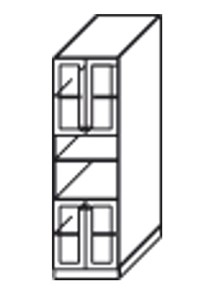 Кухонный шкаф-пенал Верона хозяйственный под технику 2070*600*570мм, глянец/софт в Тюмени