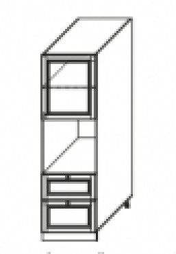 Шкаф-пенал кухонный Верона хозяйственный В-5 2340*600*580мм, матовый в Тюмени - изображение