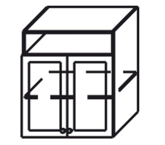 Кухонный шкаф Верона настенный двухдверный с полкой и нишей 918*600*320 мм, глянец/софт в Заводоуковске