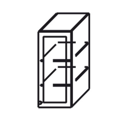 Кухонный шкаф Верона настенный однодверный с полкой  918*450*320 мм, глянец/софт в Заводоуковске - изображение